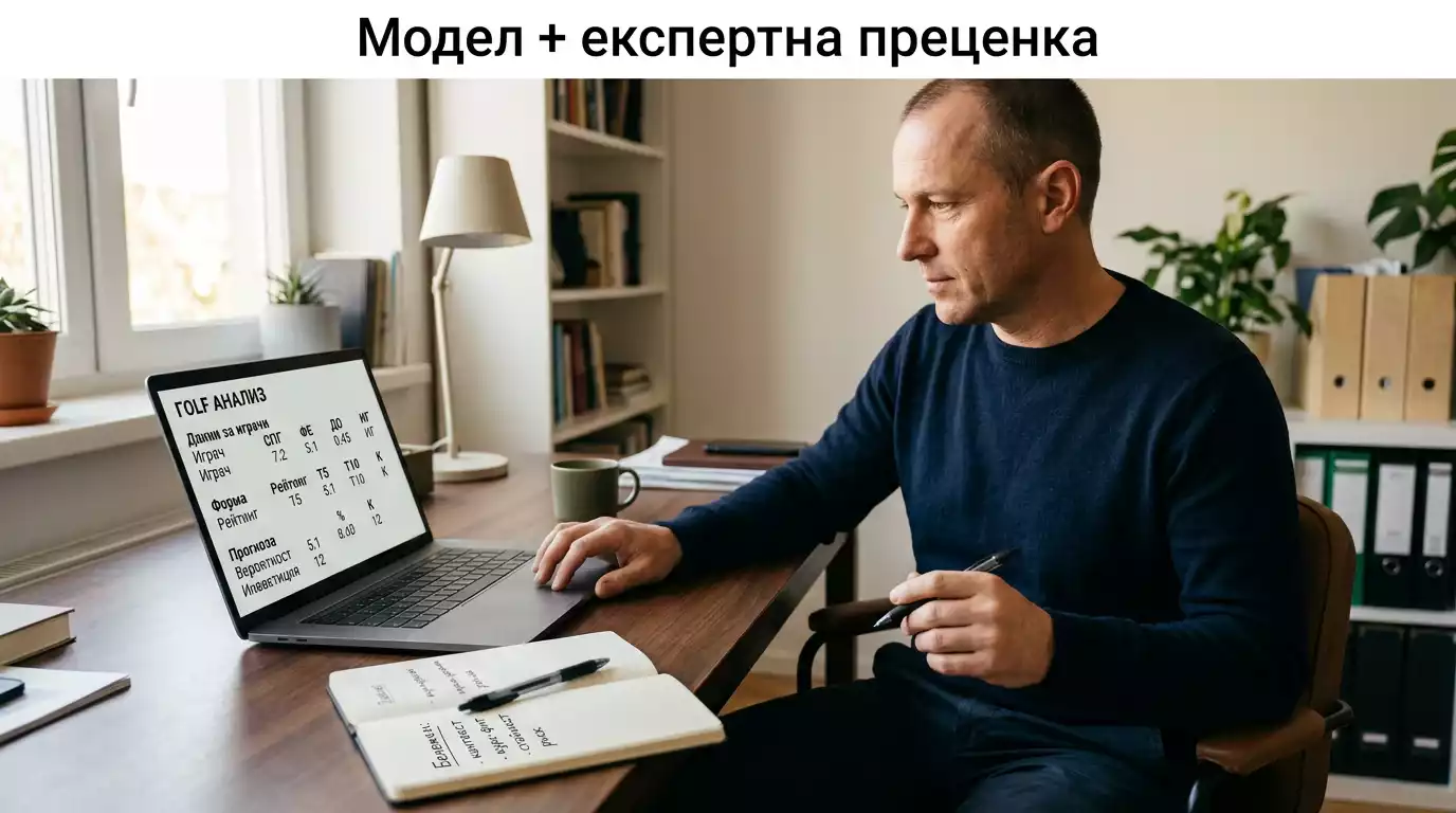 Голф аналитик комбинира моделни данни със собствена преценка