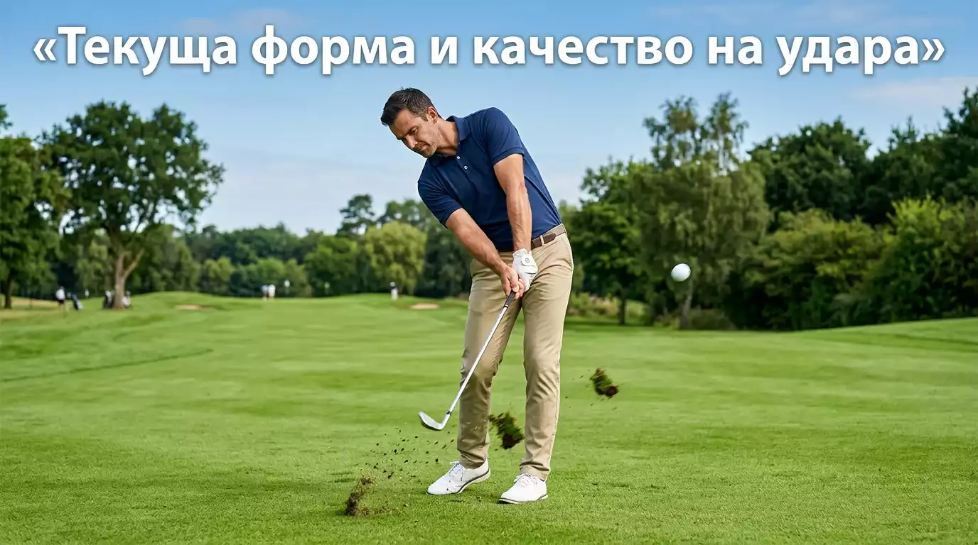 Четене на текуща форма чрез качеството на ударите в голфа