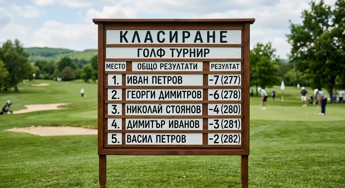 Голф лидерборд с дробен коефициент за плейс частта на залога