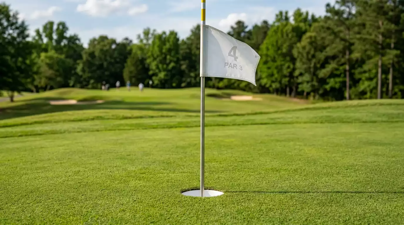 Голф флаг на par-3 дупка с различни варианти на hole-in-one залог