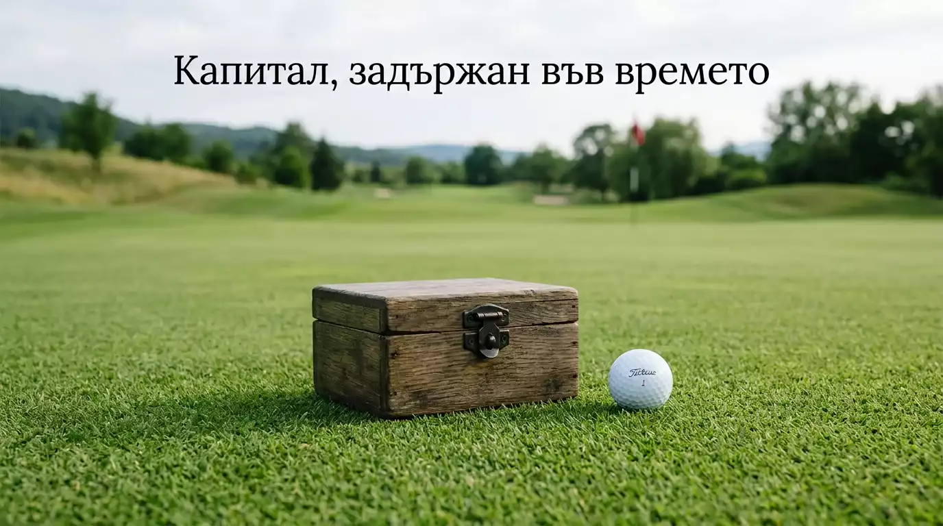 Заключен капитал в дългосрочен голф залог за месеци напред