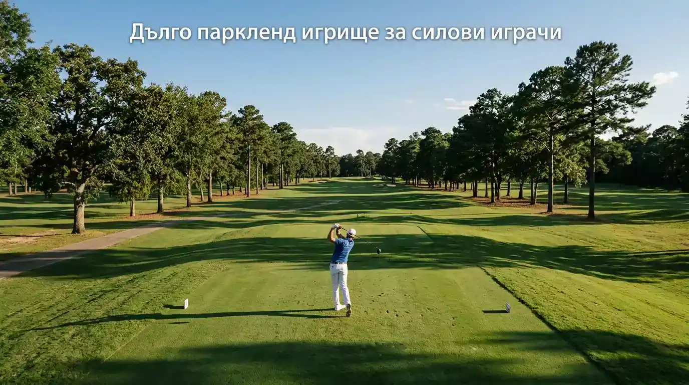 Дълъг парков голф терен, който награждава мощните играчи