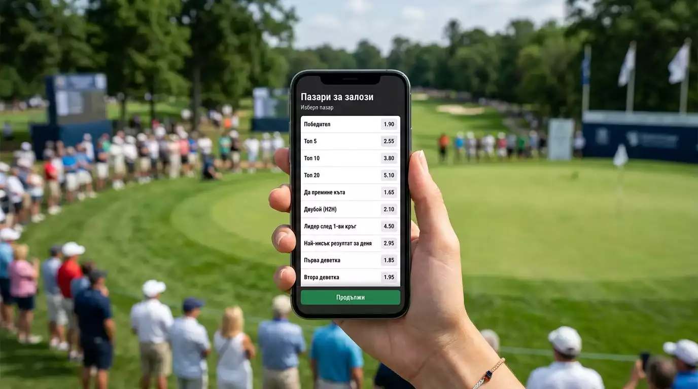 Пълен набор от пазари за залагане на стандартен PGA Tour турнир