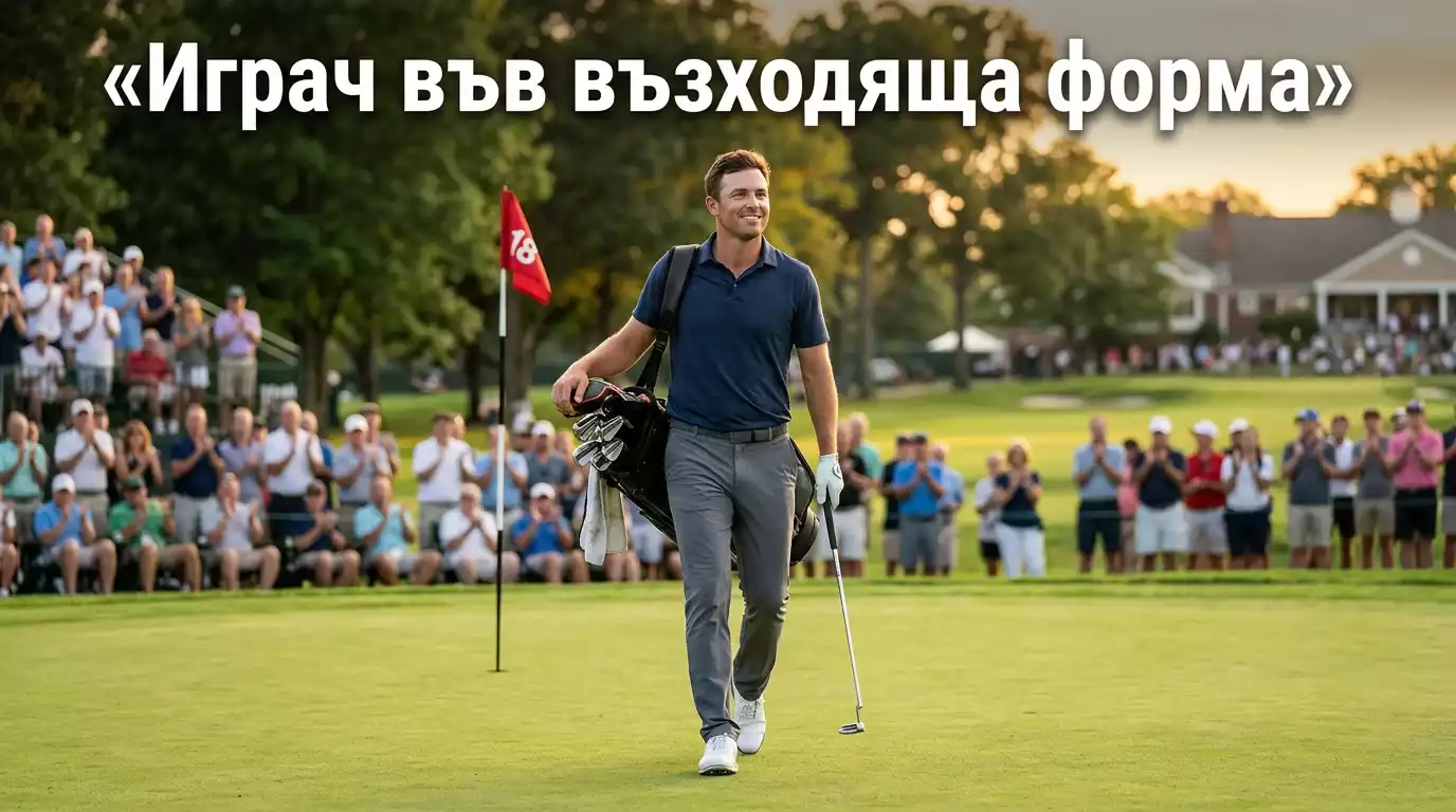 Издръжлив голф играч в брутални условия вятър дъжд и студ